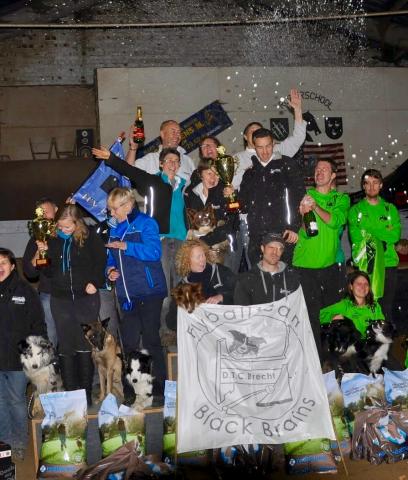 Black Brains 1 Belgisch Kampioen Flyball 2014